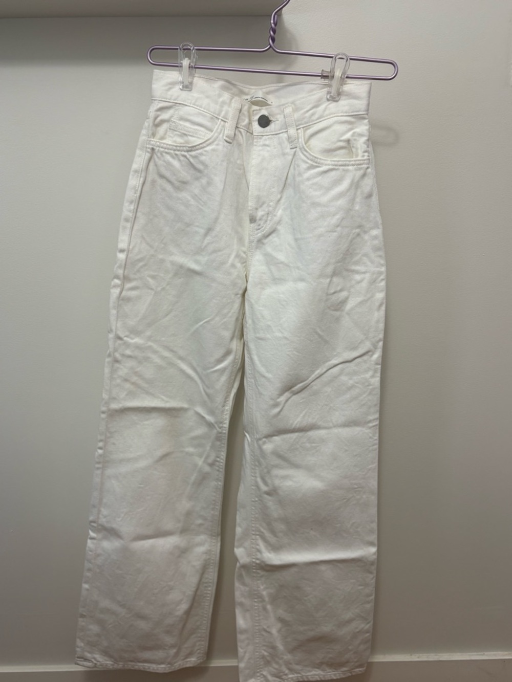 OAK + FORT White High-Rise Jeans